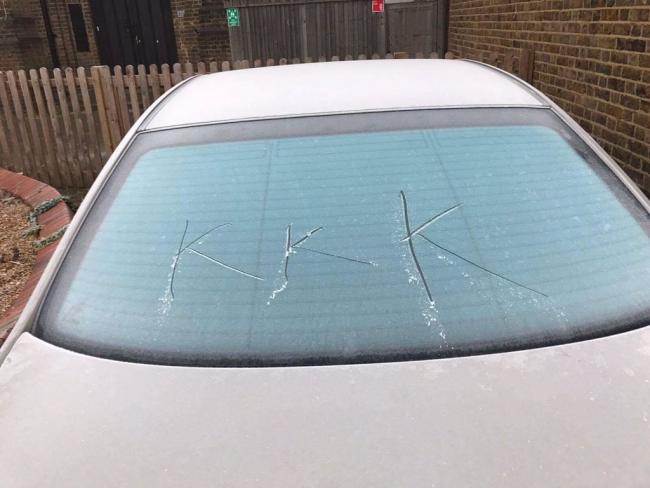 KLU KLUX KLAN: Family wake up to racist chants and chilling message on car