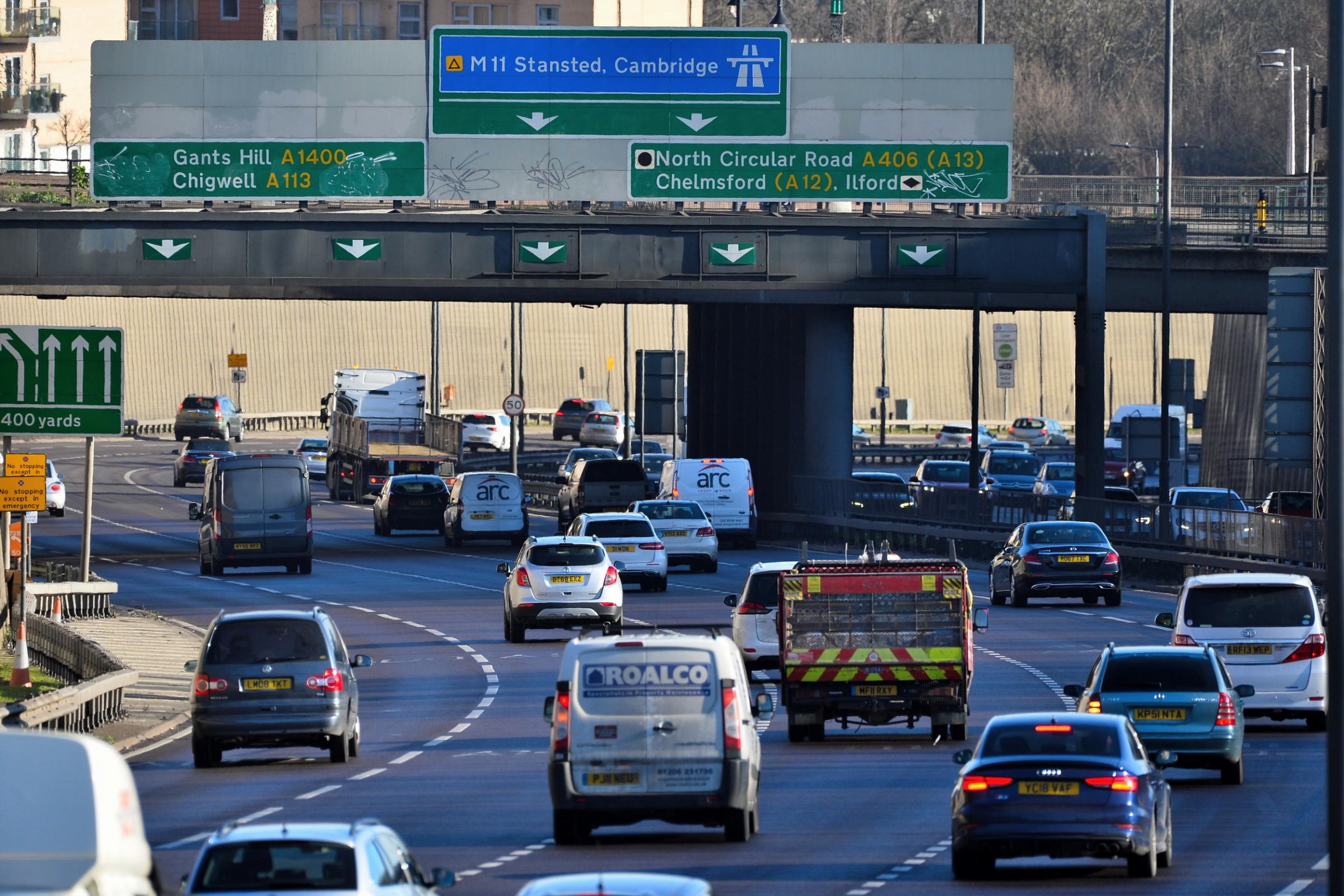 Traffic delays on the M25 causing travel issues